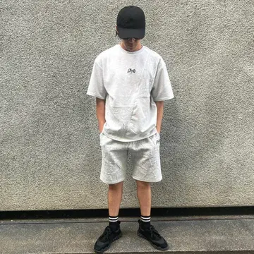 새상품 남성용 2개 세트 상하의 맨투맨 L 그레이