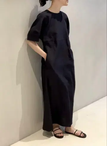 빔즈 린넨 퍼프 슬리브 원피스 38