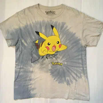 포켓몬 Pokemon L 무라 염색 프린트 티셔츠