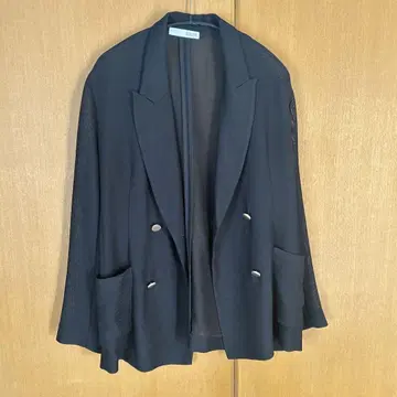 콜라주 개럴개런트 메쉬 더블 자켓 블랙