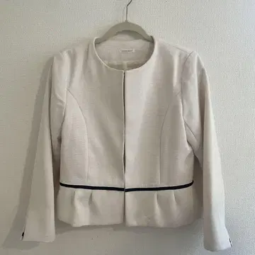 GLACIER 노카라 자켓 화이트