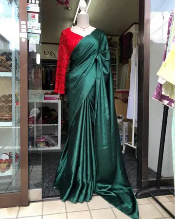 인도 사리 블라우스와 페티코트 (3 세트)