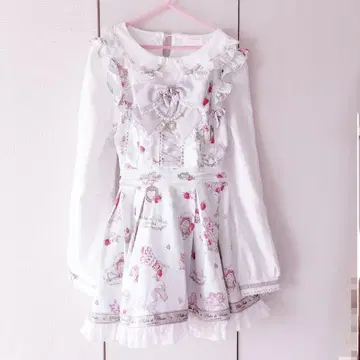 LIZLISA Salon de Fraise 패턴 셋업 민트 긴팔