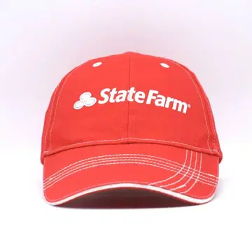 State Farm 스테이트 팜 기업 캡 자수 구제 의류 레드