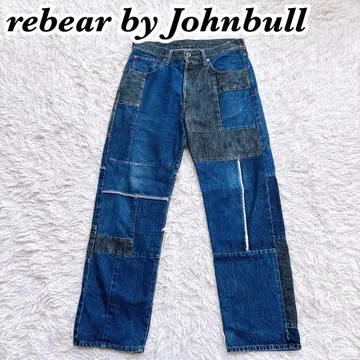 rebear by Johnbull 패치워크 데님 팬츠 남성용 M