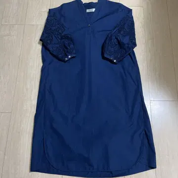 Leilian 레리안 네이비 블루 셔츠 원피스 L 11호