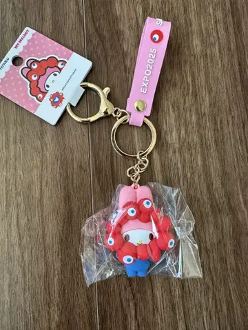 미사용 새상품 오사카 만박 산리오 콜라보 마이멜로디 키링