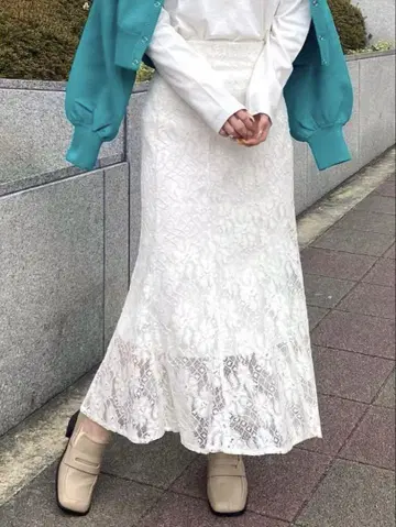 레이스 머메이드 스커트