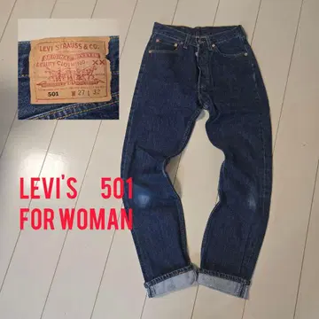 리바이스 501 USA W27 L32 6501 여성용 90년대