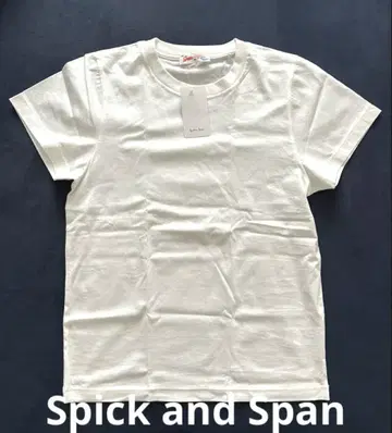 Spick and Span 파인 코튼 티셔츠 화이트 미사용 새상품