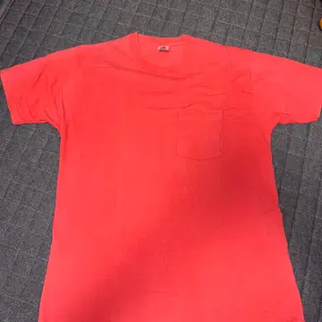 80s USA 티셔츠 포켓 부착 XL 진한 핑크 프룻 오브 더 룸