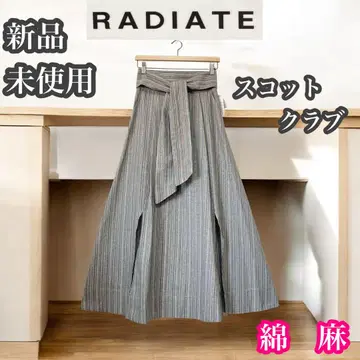 라디에이트 스콧 클럽 미사용 새상품 롱 스커트 코튼 린넨