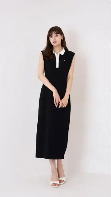 herlipto 프렌치 슬리브 폴로 롱 드레스 M