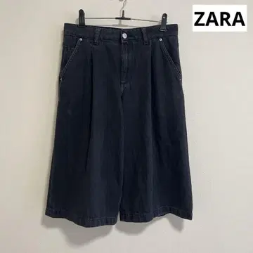 ZARA 자라 하프 데님 하프 팬츠 데님 팬츠 블랙 데님 검정