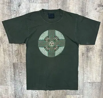 90S KELTIC DESIGNS 싱글 스티치 반팔 티셔츠 올리브