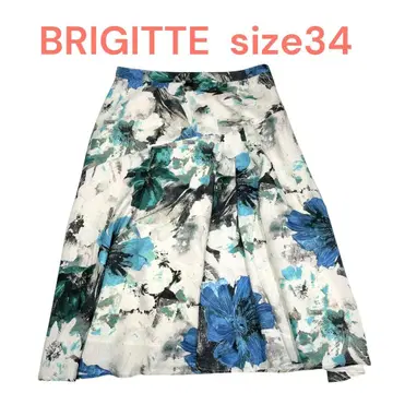 브리짓 BRIGITTE 꽃무늬 플레어 여성용 스커트 size34