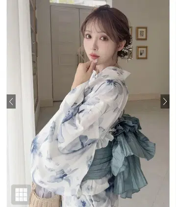 미사용 새상품 그레일 GRL 2way 꽃무늬 세퍼레이트 유카타 세트