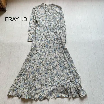 FRAY I.D 프린트 플레어 원피스 꽃무늬 블루 1