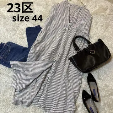 23구 LIBECO 슬리브리스 셔츠 원피스 린넨 린넨 2023SS