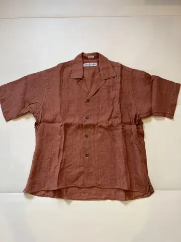 INDIVIDUALIZED SHIRTS 린넨 오픈 카라 셔츠 반팔
