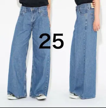 리바이스 BAGGY DAD WIDE LEG 데님 팬츠 25인치
