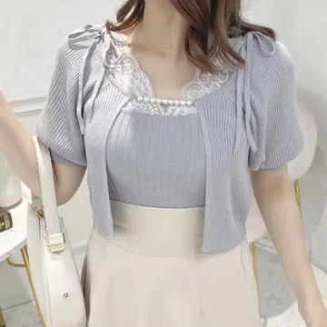 아프레 주르 퍼프 슬리브 펄 앙상블