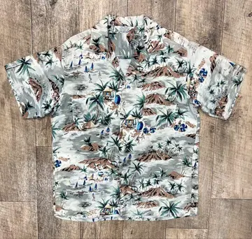 60'S ALOHA SHIRT 삼각형 택 레이온 반팔 알로하 셔츠 레어