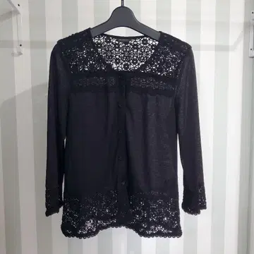 INGEBORG 블랙 레이스 가디건
