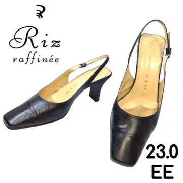 Riz raffinee 스퀘어토 백 스트랩 펌프스 블랙 2E
