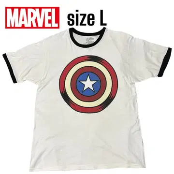 MARVEL 캡틴 아메리카 링거 티셔츠 L 어벤져스