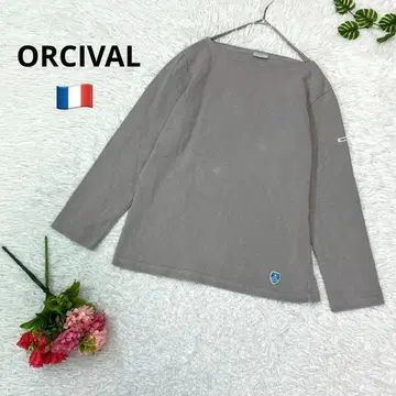 ORCIVAL 프랑스제 긴팔 티셔츠 그레이 목화 100% M