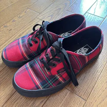 Vans 레드 체크 무늬 스니커즈