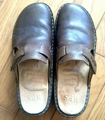 H.P.S HP 사보 샌들 가죽 컴포트 카키 22.5cm