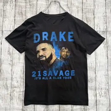 US 구제 의류 DRAKE 21SAVAGE 투어 랩 티셔츠