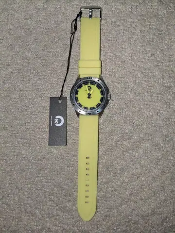 미사용품 KRAFTWORKS Neo Yellow 손목시계 남성용