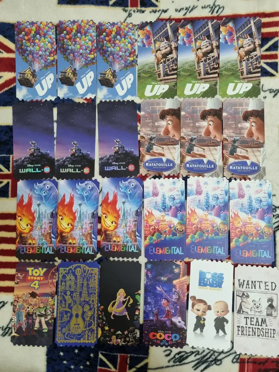 Disney (Up, WALL-E, Ratatouille, Elemental) Unofficial OT 24 sheets