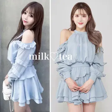 새상품 택 포함 다리치 볼륨 쉬폰 미니 원피스 색스 F 프리
