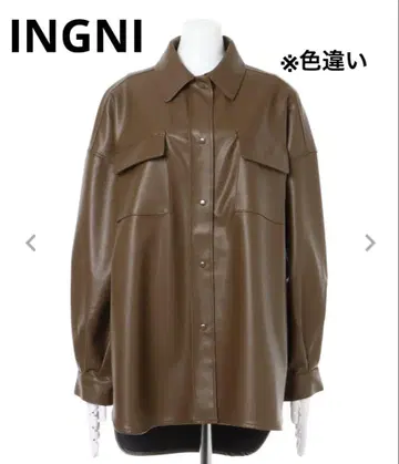 INGNI 인조 가죽 빅 자켓