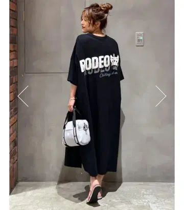 로데오 사가라 와펜 로고 T 원피스 (블랙)