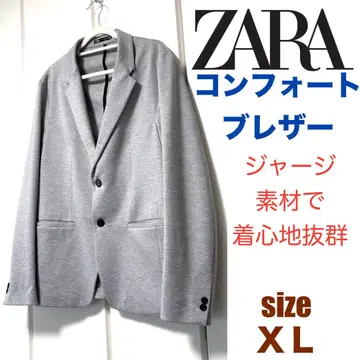 새상품급 ZARA 자라 컴포트 블레이저 저리 소재 XL 그레이