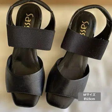 sasso 샌들 블랙 검정 23cm M