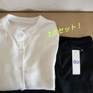 리본 포함 블랙 슬랙스