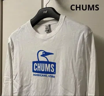 CHUMS 참스 가슴 로고 롱 T 긴팔 남성용 XL