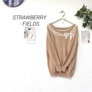 9309 STRAWBERRY- FIELDS 리본 디자인 긴팔 니트