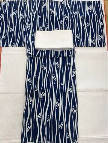 유카타 단품 파도 무늬
