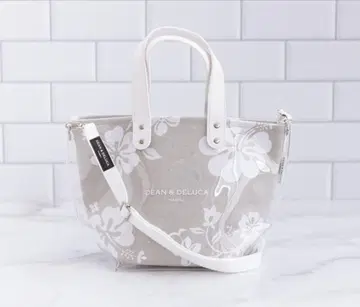 DEAN & DELUCA [하와이 한정판] 플라워 프린트 클리어 숄더백