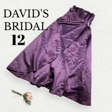 빅 사이즈 DAVID'S BRIDAL A 라인 롱 드레스 퍼플