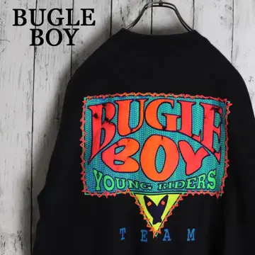 90s USA제 BUGLE BOY 올드 서핑 티셔츠 등 프린트