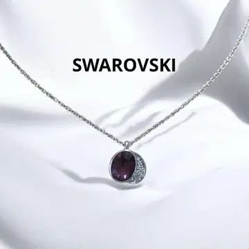 SWAROVSKI 목걸이 퍼플 큐빅 여성용 여름