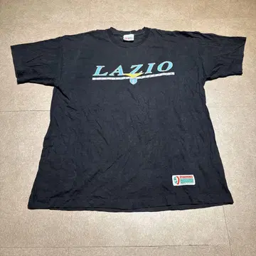 Lazio 라치오 티셔츠 반팔 블랙 축구 빈티지 싱글 스티치